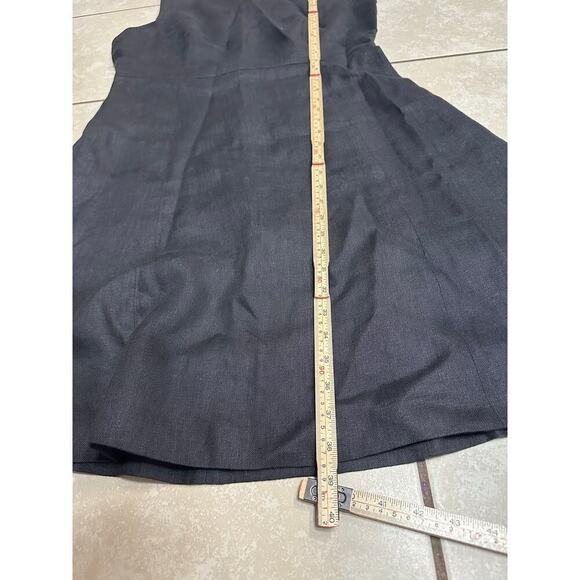 Talbots Women Dress Black 14P Petite A Line Sleeveless Irish Linen Sheath Resort - Picture 6 of 10